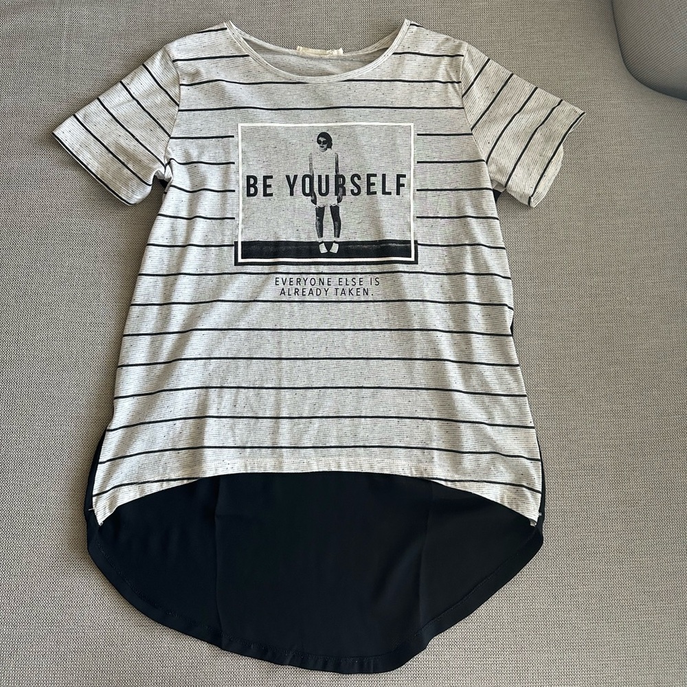 Ellison Black and White Be Yourself Tee